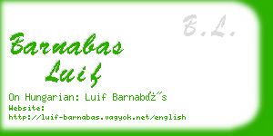 barnabas luif business card